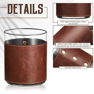 Funda de Piel Sintética para Vasos de Whisky, Funda Protectora Impermeable y Aislante para Botellas de Café - Product Image 2