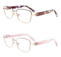 Monture de lunettes œil-de-chat en métal de haute qualité, design élégant et durable, anti-lumière bleue, imprimé animal, légère, convient à toutes les formes de visage, vente en gros