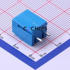 XY300V-A-5.0-2P Screw Terminal Block Through hole Component (THT),P=5mm Connector 1x2P 5mm Blue Through Hole - Product Image 2