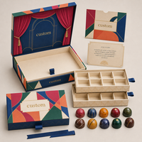 Boîte cadeau en chocolat sur mesure à deux étages, boîte en papier rigide imprimée en couleur, emballage de luxe pour confiserie