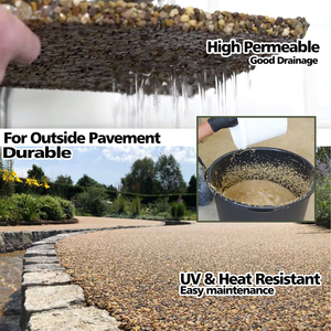 Precio al por mayor de resina epoxi AB para exteriores para recubrimiento de suelos de epoxi para entradas de vehículos, kit de resina para pavimento de grava y agregados en tambor - Product Image 3