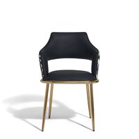 Chaise de salle à manger moderne italienne de luxe en acier inoxydable, chaise de restaurant en cuir imprimé léopard, personnalisable pour la maison et l'hôtel
