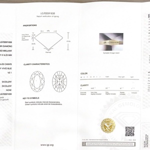 Diamant CVD de laboratoire de qualité Fancy Vivid Blue certifié IGI, taille ovale, 6,03 carats - Product Image 2