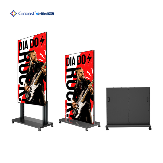 Canbest P1.2 P1.5 P1.8 GOB COB Indoor CJ Lift Foldable Digital LED Poster Screen Portable Display Totem LED Video Wall Panel