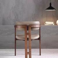 Chaise à dossier en bois massif de luxe multifonctionnelle pour salle à manger, négociations, bureau d'étude et tabouret de maquillage