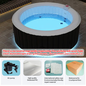 Durevole PVC vasca da bagno gonfiabile impermeabile sole/antivento facile configurazione per 2-3 persone uso domestico più dimensioni disponibili - Product Image 4