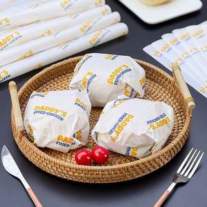 Wholesale Customized Printed Logo Biodegradable Waterproof Disposable <b>Food</b> Grade Greaseproof Sandwich Packaging Pizza Bread - Product Image 6