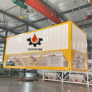 Petit silo <span class=keywords><strong>horizontal</strong></span> portatif de taille de conteneur du silo 20GP de ciment pour la centrale à béton mobile - Product Image 4
