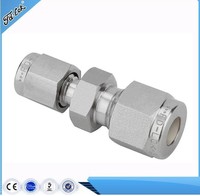 Raccords de Tuyauterie en Acier Inoxydable Poli de Haute Qualité Modèle FD-LOK SS-U à Double Ferrule Forgée NPT 6000 Psig