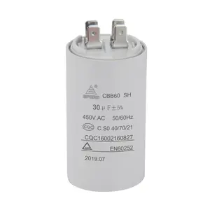 Condensador de cbb60 450vac 50/60 hz 25/70/21 Diagrama de cableado para compresor de aire