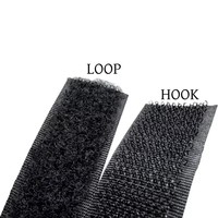Bande auto-agrippante noire 25 mm 100 % polyester pour vêtements, sacs et applications médicales – Fabrication de qualité depuis 28 ans