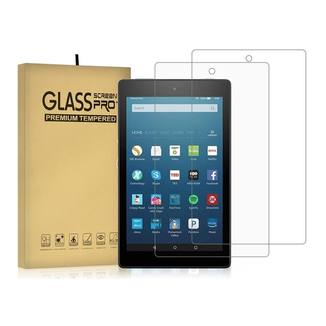 Premium Grade 0.33mm 9H Hardness 99% Transparent Bubble-Free 2.5D Radian Tempered Glass Screen Protector for Kindle Fire HD