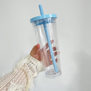 Magazzino USA 24oz doppia parete Pre forato globo di neve Boba <span class=keywords><strong>tazza</strong></span> di tè con paglia Pre forato globo di neve Boba coppe per grandi dimensioni - Product Image 5