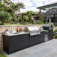 Nouveau produit : Cuisine extérieure en acier inoxydable sans formaldéhyde, barbecue personnalisé, îlot de cuisine de jardin avec grilles Kamado