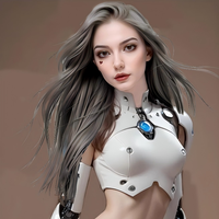 Robot d'interaction vocale féminin IA pour ordinateur de bureau, utilisé comme dispositif d'accompagnement émotionnel IA pour les assistants domestiques intelligents