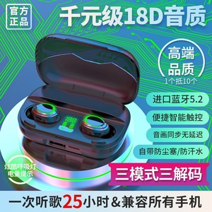 หูฟัง Tws ตัดเสียงรบกวนบลูทูธ 5.0 ระบบควบคุมแบบสัมผัส ชาร์จแบบ Type C พร้อมเคสสำหรับเล่นเกมกีฬา - Product Image 5