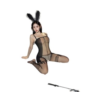 Medias Sexys por Encima de la Rodilla Lemon Story, Negras, Ultrafinas, Transparentes, para Juegos de Rol - Product Image 5