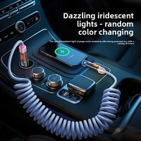 Câble de charge rapide pour voiture 240W 4 en 1, câble de charge rapide USB Type C Lightning multi-chargeur avec accessoire de charge pour voiture