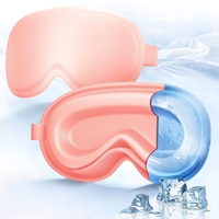 Masque oculaire ergonomique 3D avec technologie de billes de gel, thérapie chaude et froide, logo personnalisé, 165g Lycra