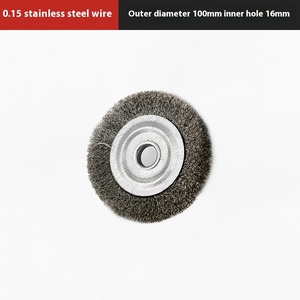 Công nghiệp phẳng thép không gỉ nylon dây bánh xe thanh gỗ deburring máy xay đánh bóng dây bánh xe vẽ derusting tính năng - Product Image 5