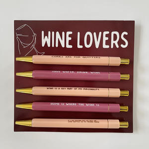 5pcs Cadeaux De Noël Drôle Stylo Ensemble Papercard Emballage Infirmière Thème Quotidien Inspirant Imprimé Plusieurs Thèmes Cliquez Stylo Ensemble - Product Image 6