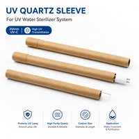 Manchon en quartz UV OEM pour système de traitement de l'eau UV, manchon de lampe en quartz à haute transmission UV