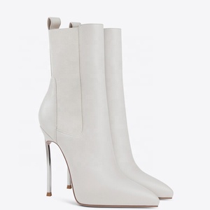 Sexy Stretch Top Women Slip-on Breathable Autumn Ankle <b>Boots</b> Wide Fit High Heels Stiletto Short Dress Pumps - Product Image 3