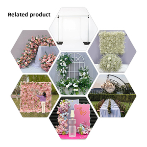 Promise Greeney y White Rose Flower Runner Corredor de flores artificiales Decoración de la boda - Product Image 5