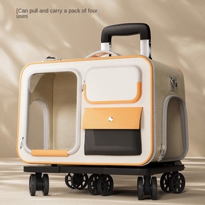 Fashion tinta unita eco-friendly poliestere piccoli animali gatto cane Pet Trolley zaino capsula di spazio di grande capacità 10kg Max - Product Image 2
