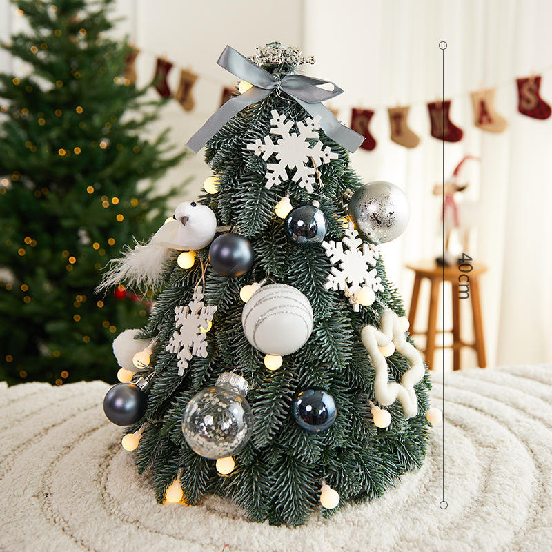 Pe christmas tree with lights-40CM blue