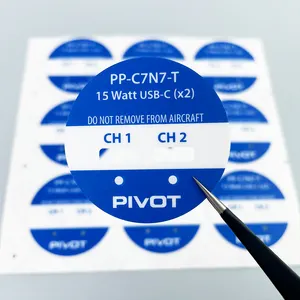 Hersteller benutzerdefinierter Seidenwand weiß gedruckt vordere Steuerungsplatte Polycarbonat PC Lexan-Etikette-Aufkleber