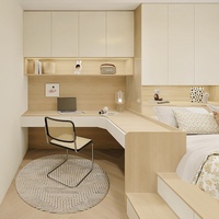 Cadre de lit tatami surdimensionné personnalisable, lit à lattes en bois moderne à fixation murale avec rangement classé, meubles de chambre à coucher