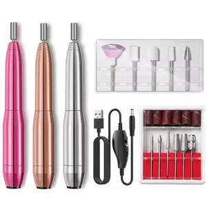 Wholesale OEM Custom Beauty Personal Salon Care Nail File Pen Handpiece Home Use Equipment polisher Electric Nail Drill Machine