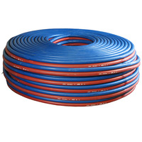 Tuyau d'oxygène-acétylène renforcé en textile haute résistance, étanche, pour l'installation de raccords de tuyauterie, le soudage, les travaux de découpe