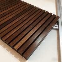 Panneaux muraux insonorisés en fibres de bois, grille absorbante acoustique, panneaux acoustiques pour mur d'arrière-plan de salle de conférence