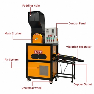 Máquina de Reciclaje de Acero al Carbono Portátil para Uso Doméstico FTL, 20-60 kg/h, Certificación CE, Granuladora de Tipo Seco, 5.3 kW, Rueda de Empuje Automática, Pequeña - Product Image 2