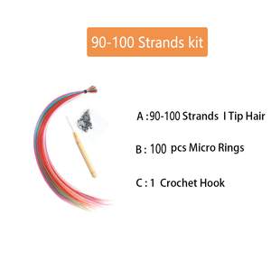 Kit <span class=keywords><strong>de</strong></span> <span class=keywords><strong>Extensiones</strong></span> <span class=keywords><strong>de</strong></span> <span class=keywords><strong>Cabello</strong></span> Arcoíris <span class=keywords><strong>de</strong></span> 21 Pulgadas, <span class=keywords><strong>Extensiones</strong></span> <span class=keywords><strong>de</strong></span> Colores con Microperlas y Aguja <span class=keywords><strong>de</strong></span> Gancho para Mujeres, Niños, Fiestas <span class=keywords><strong>de</strong></span> Disfraces, Regalos - Product Image 2