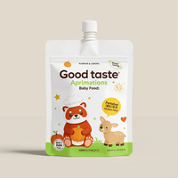 Sacs Doypack à bec verseur réutilisables personnalisés avec impression en héliogravure, emballage PE résistant à l'humidité pour sauces et aliments pour bébés