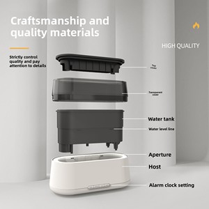 Đồng hồ báo thức hương thơm dầu khuếch tán 3D Ngọn lửa hương thơm tạo độ ẩm thông minh hương liệu máy xách tay tinh dầu USB - Product Image 6