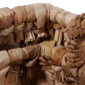 Cesto portaoggetti in vimini intrecciato con manici per l'organizzazione degli scaffali, cesti decorativi in vimini per uso domestico - Product Image 6