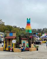 Pinata gonflable en forme d'âne coloré de grande taille pour l'extérieur avec souffleur et LED, modèles d'animaux gonflables pour les défilés et les événements festifs