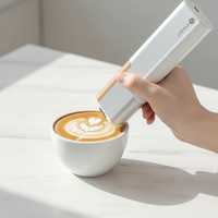 EVEBOT Pena Cetak Makanan 3D Genggam, Printer Kue DIY, Mesin Pencetak Makanan yang Dapat Dimakan untuk Kue Kering, Roti, Kopi, Seni Latte, Pistol Printer