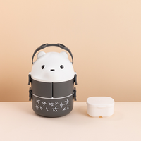 Meilleure vente Boîte à lunch isotherme en plastique pour micro-ondes Snack Sandwich Conteneur alimentaire Cadeaux promotionnels Boîte à bento