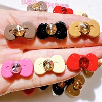 Mini amour arc résine dos plat pince à cheveux breloques de chaussure breloques de téléphone breloques en résine en gros Miniature résine artisanat pour la décoration