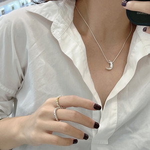 Klassieke Ketting Met Slangenbotten Modieuze Koreaanse Stijl Voor Jubilea Sterling Zilveren Maankraag Met Kettingen Instagramkleding - Product Image 3