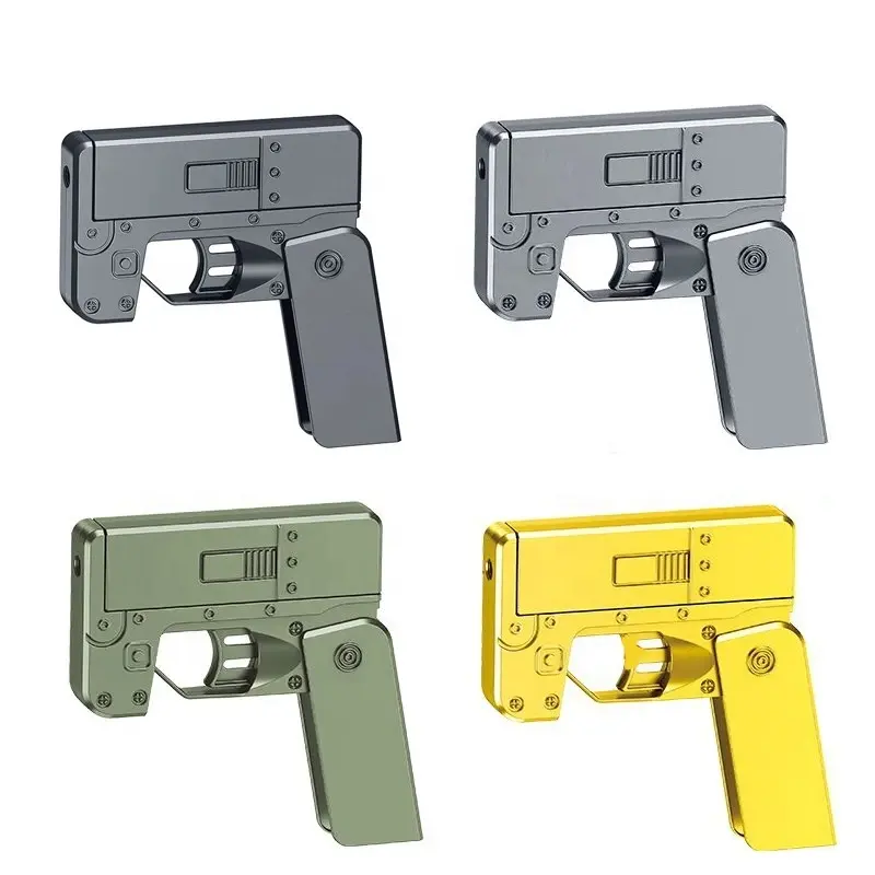 Creative Folding Toy Guns With Soft Bullet Adult Phone Case Shape Mobile Guns BB Guns Outdoor Sports EVA Toy Accessories QG395