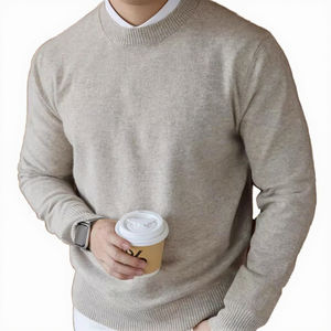 Suéter de Cachemira Personalizado para Hombre, Cuello Redondo, Tejido, Invierno, con Patrón de Personajes y Logotipo Frontal, Estilo Básico, Suministro ODM - Product Image 3