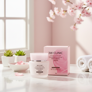 Cosmétique coréen 3W Clinic Flower Effect Crème hydratante extra nourrissante à l'acide hyaluronique, exfoliante pour tous types de peaux - Product Image 2