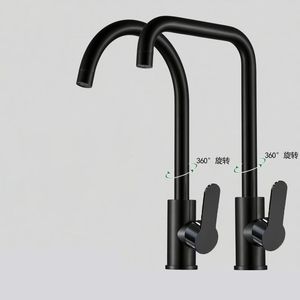 <span class=keywords><strong>Robinet</strong></span> de <span class=keywords><strong>cuisine</strong></span> <span class=keywords><strong>noir</strong></span> moderne à sept fonctions, rotation à 360 degrés, avec cartouche céramique, eau froide et chaude, anti-éclaboussures pour le lavage des légumes - Product Image 4