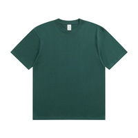 Camiseta Unisex de Algodón Grueso de 230 g/m², Manga Corta, Cuello Redondo Básico, Talla Grande, Estilo Casual Urbano para Hombre y Mujer